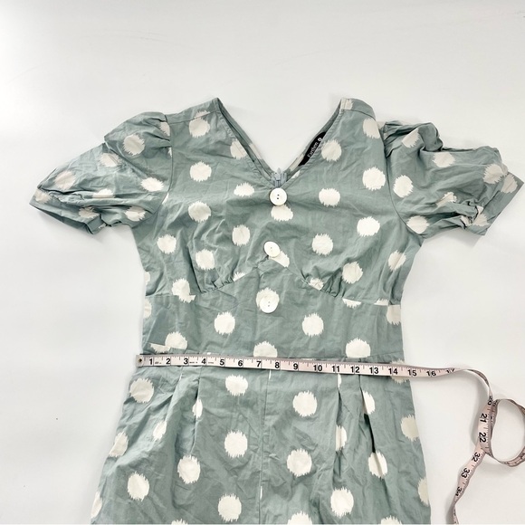 Indya Ikat Grey Cream House of India Earthen Bell Bottom Jumpsuit Size S NWOT - Picture 13 of 16